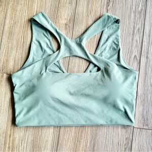 Lululemon Bend This Scoop & Cross Bra Grey Eucaliptus color A-C cups Size L/XL